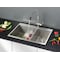 Ruvati 33"x22" Drop-in 60/40 Dbl Bowl 16Ga Zero Radius Topmnt SS Kitchen Sink RVH8050 - alternate 8